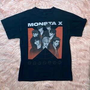 MONSTA X KPOP Music by HASHTAG Black Adult‎ Size Medium T-Short Sleeve